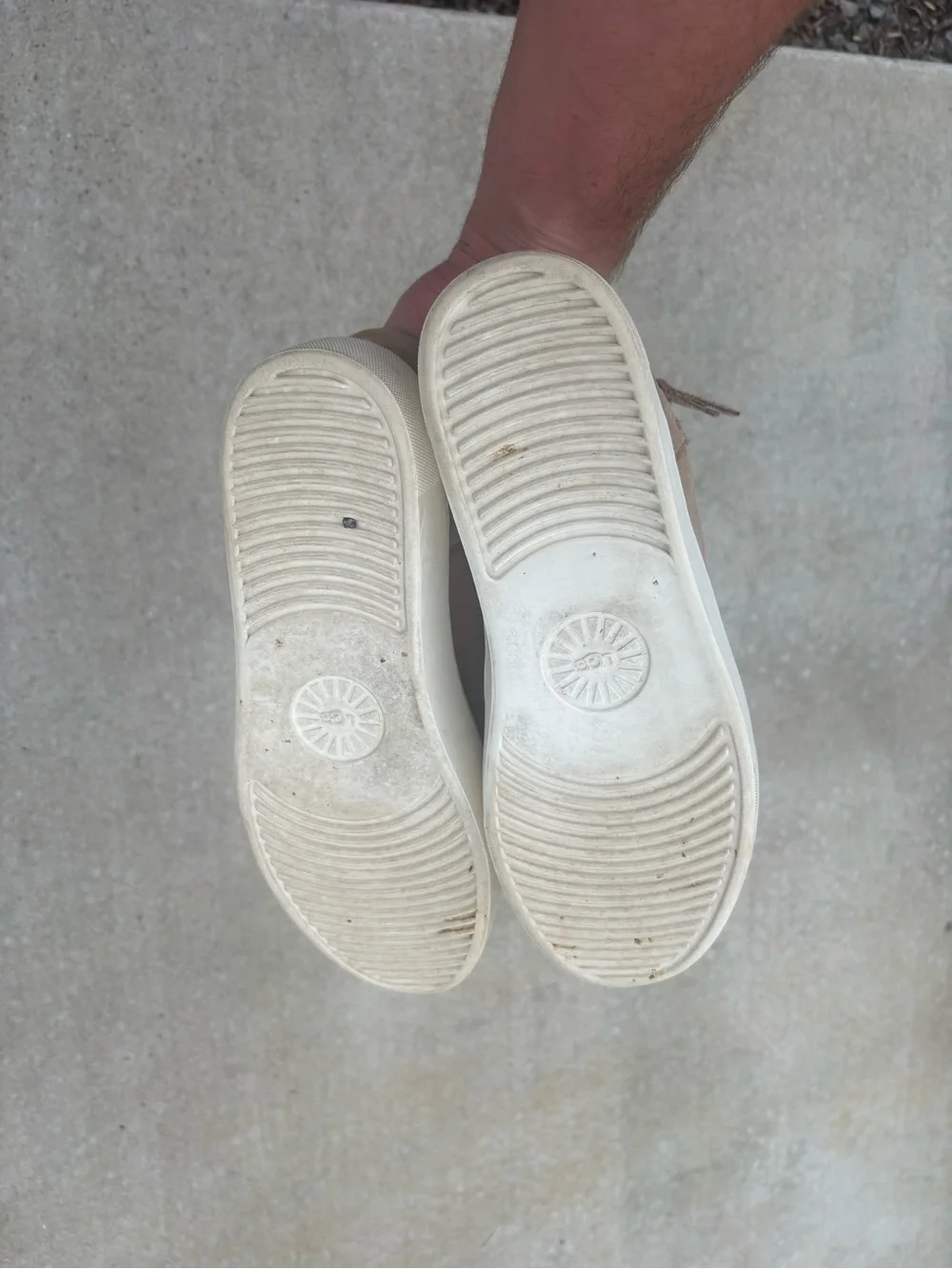 UGG Taupe Suede High-Top Casual Sneakers with Side Zip